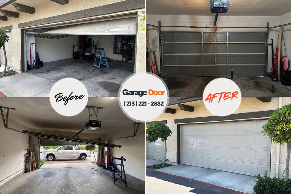 Before and after: garage door repair Neligh, NE